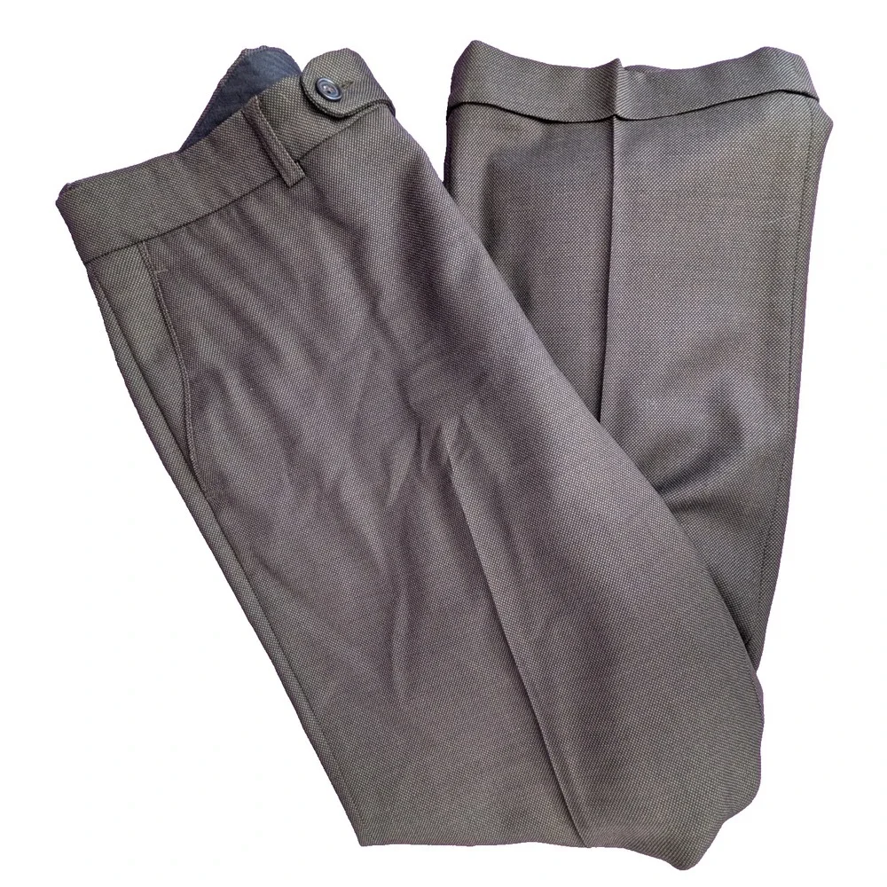 Linea Naturale Luxe 100% Wool Birdseye Pants Italian Sage Gray Size 34X31